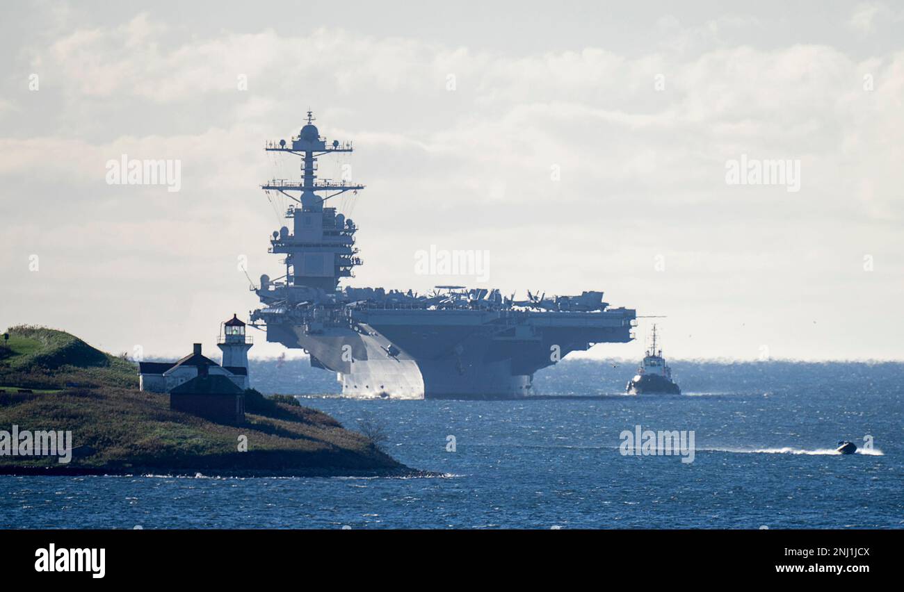 The USS Gerald R. Ford, one of the world's largest aircraft carriers ...