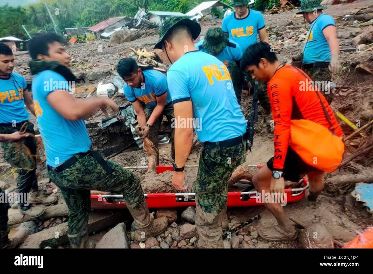 Philippine Rescuer Model In this handout photo provided by the Philippine Coast Guard, rescuers ...