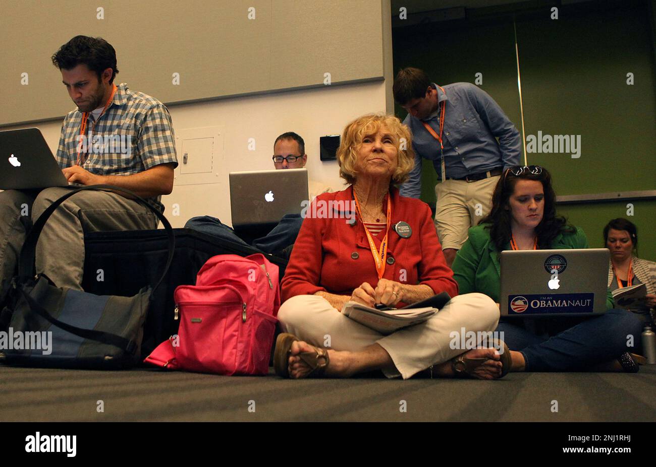 Brandi Edwards (right) from Oakland attends a session on What Political  Consultants Don't Want Donors to Know at the Netroots Nation conference in  the San Jose Convention Center in San Jose, Calif.,