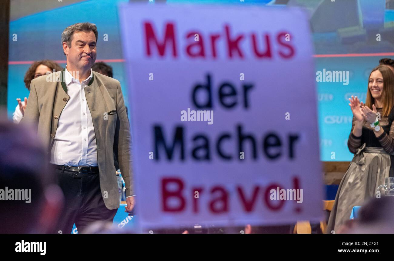 Passau Germany 22nd Feb 2023 CSU Chairman And Bavarian Prime passau-germany-22nd-feb-2023-csu-chairman-and-bavarian-prime
