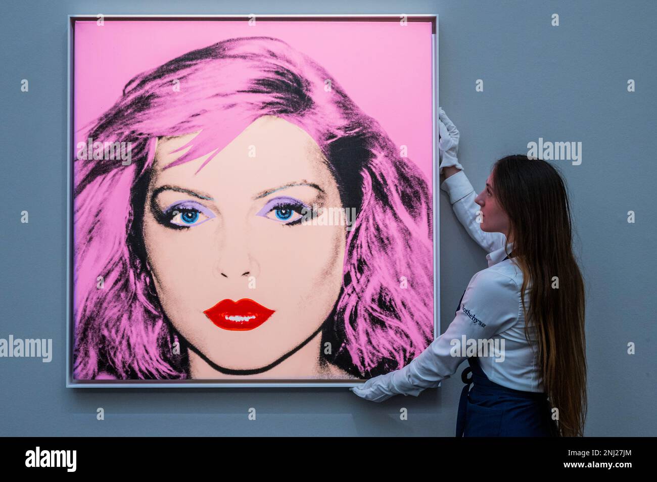 London, UK. 22nd Feb, 2023. Andy Warhol's Bubblegum Pink Portrait of