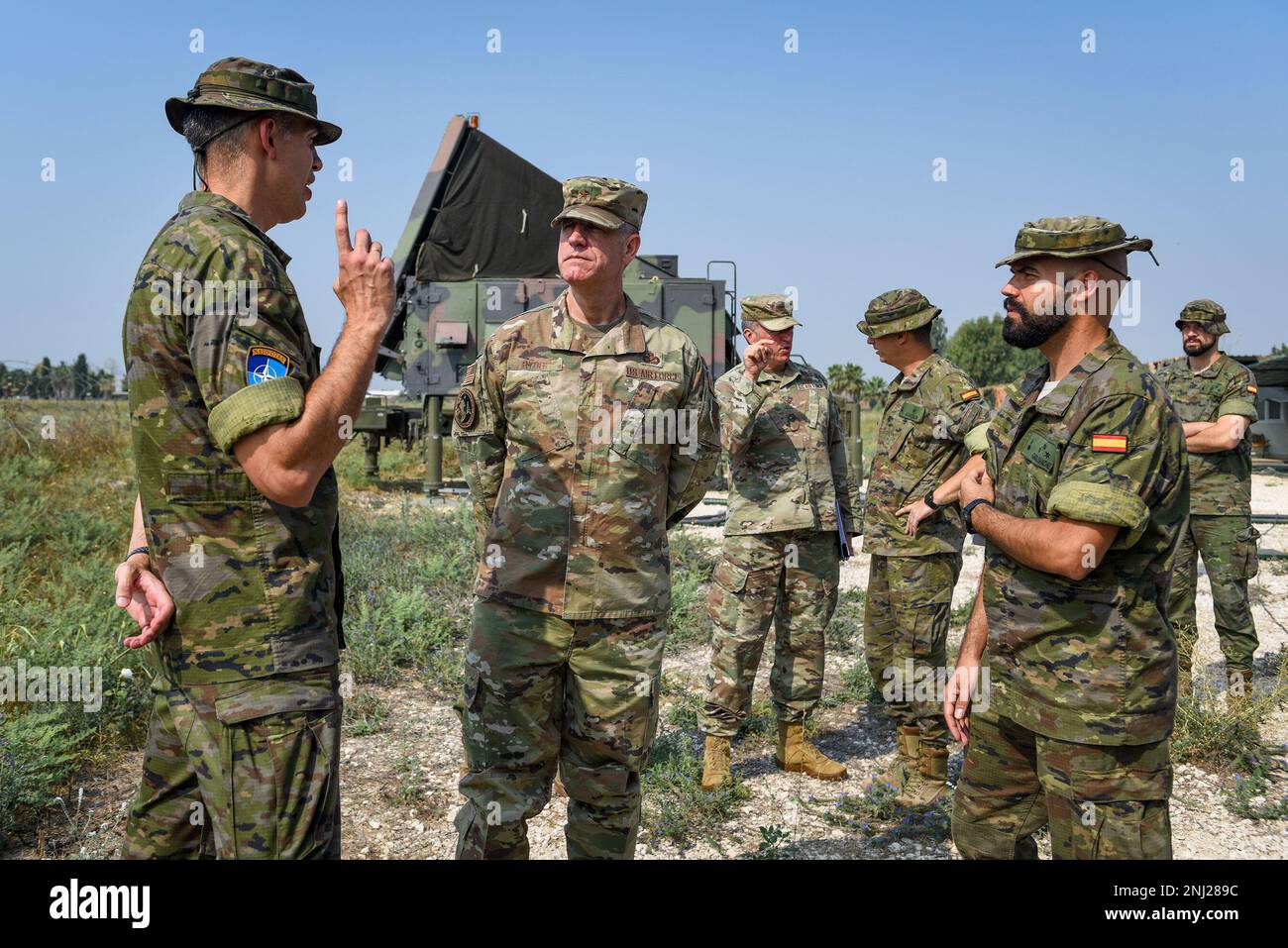 Spanish Army Lt. Col. Sergio Martín Gallego (left), Spanish Patriot