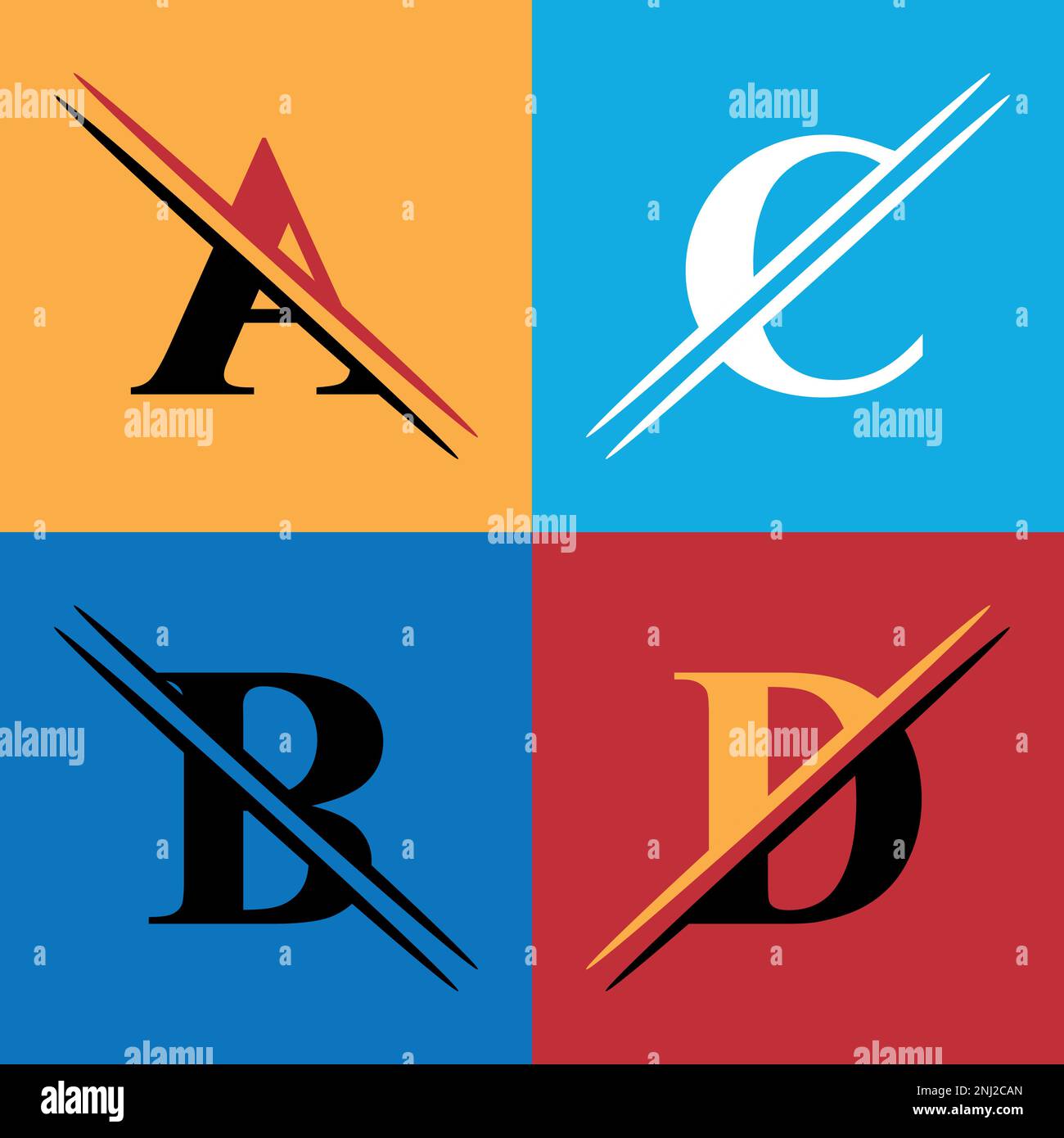 a logo, b logo,c logo,d logo,abstract logo, simple logo, modern logo