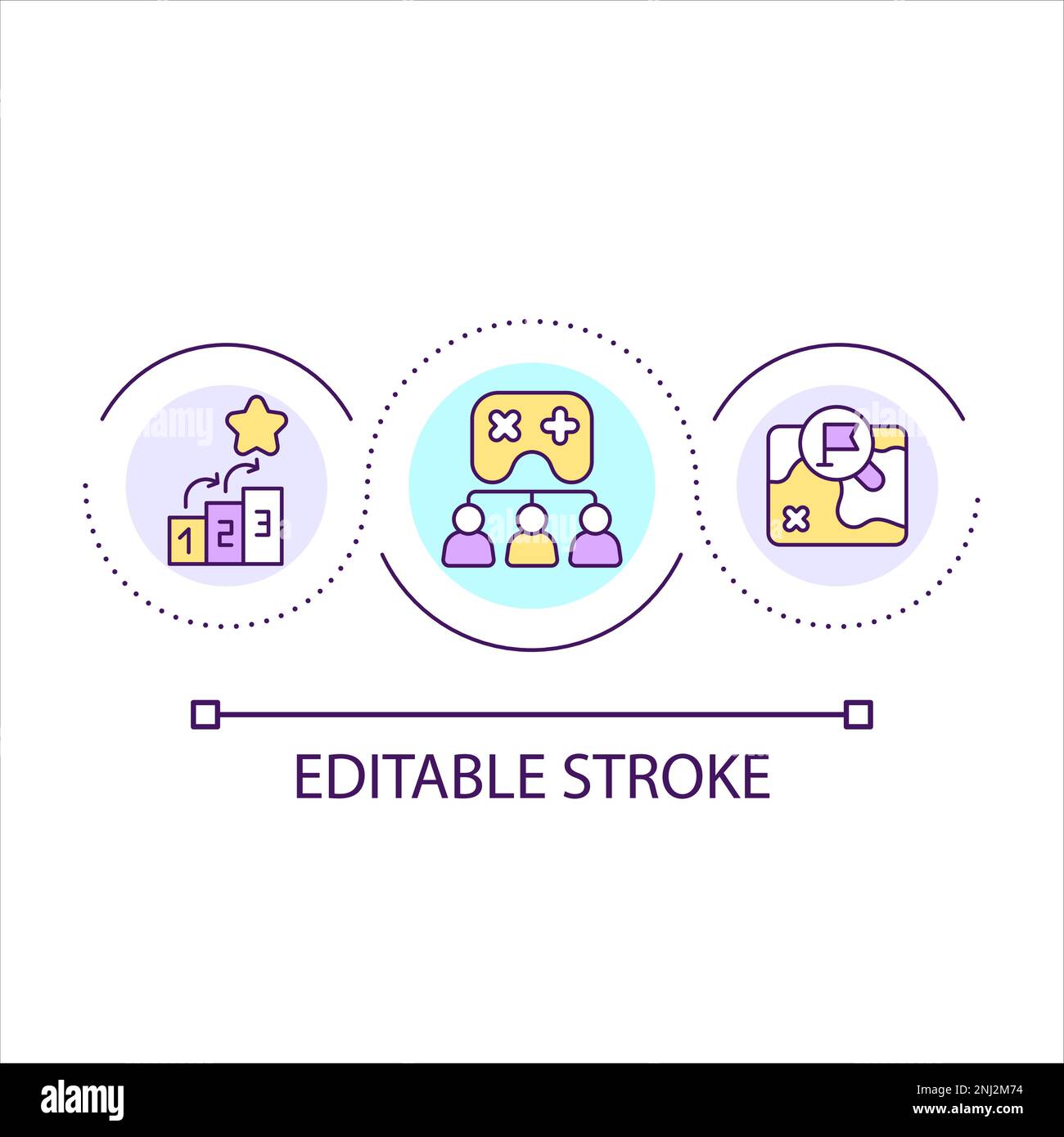 Gamification in education sector loop concept icon Stock Vector Image ...
