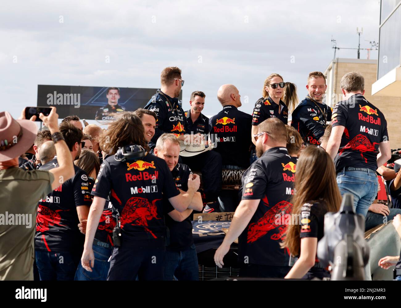 AUSTIN, TX - OCTOBER 23: Red Bull Racing celebrates after Red Bull ...