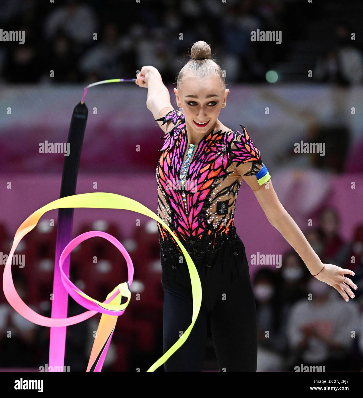 Viktoriia Maksimivna Onopriienko of Ukraine performs during Aeon Cup
