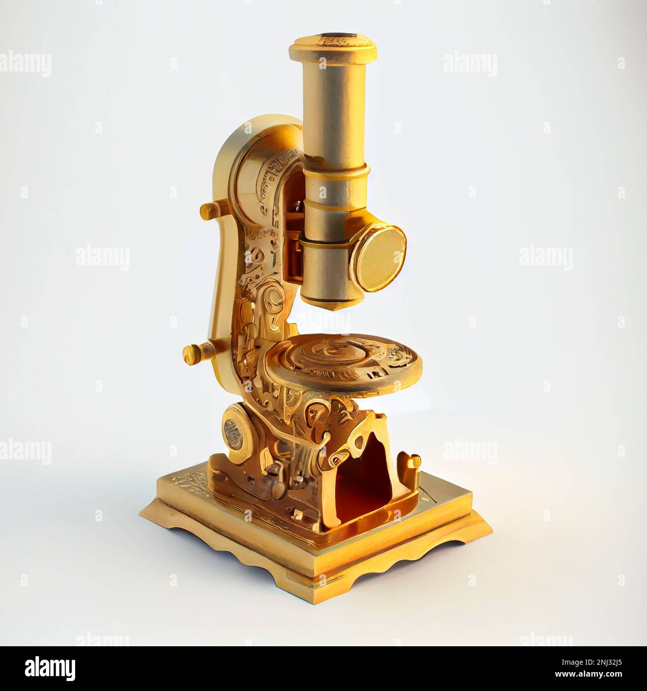 Vintage fantasy gift microscope of unique exclusive design, ai