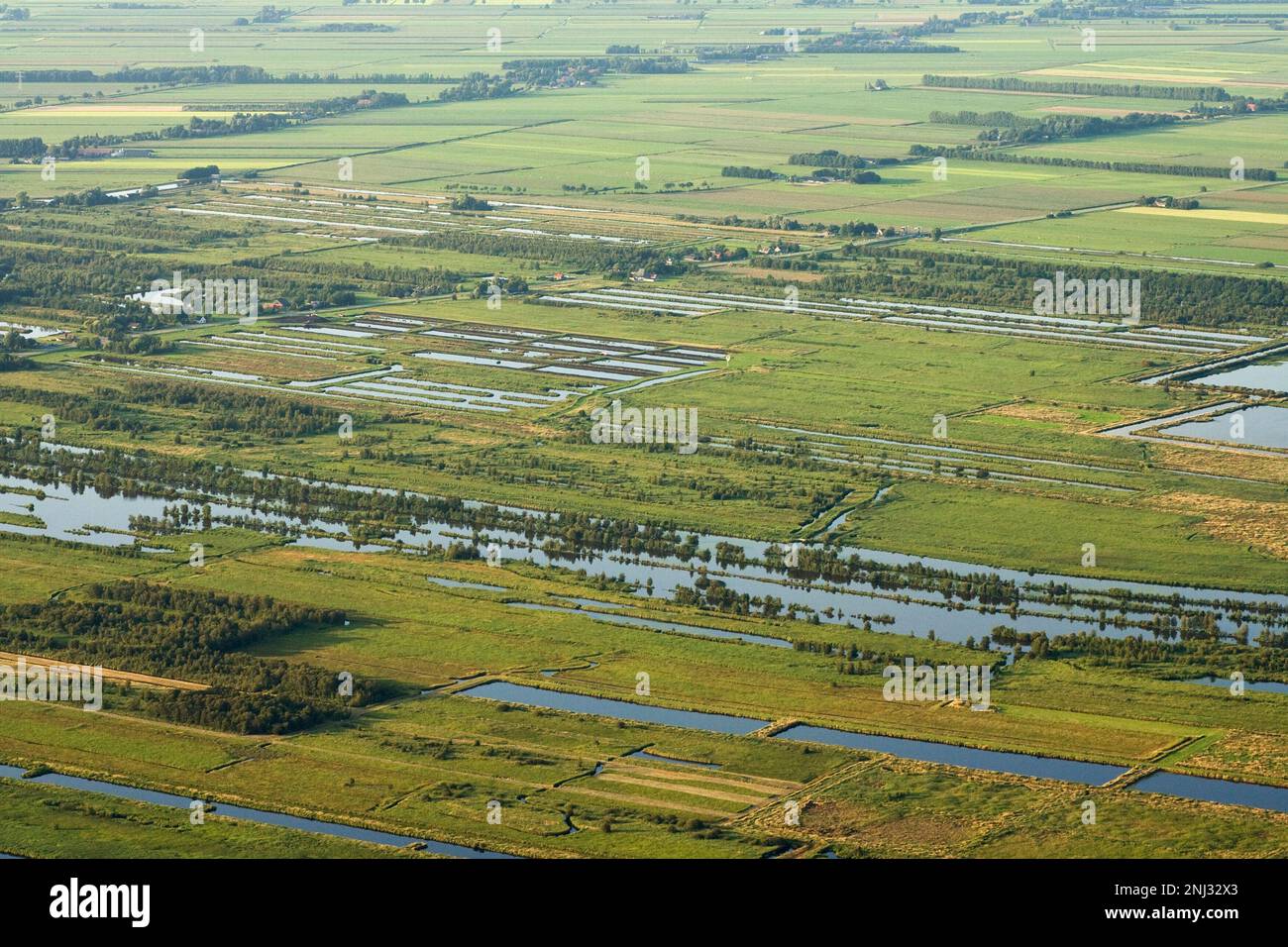 Luchtfoto van Rottige Meente; Aerial photo of Rottige Meente Stock Photo