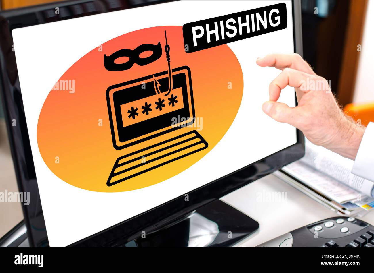 Phishing concept shown on a computer screen Stock Photo - Alamy