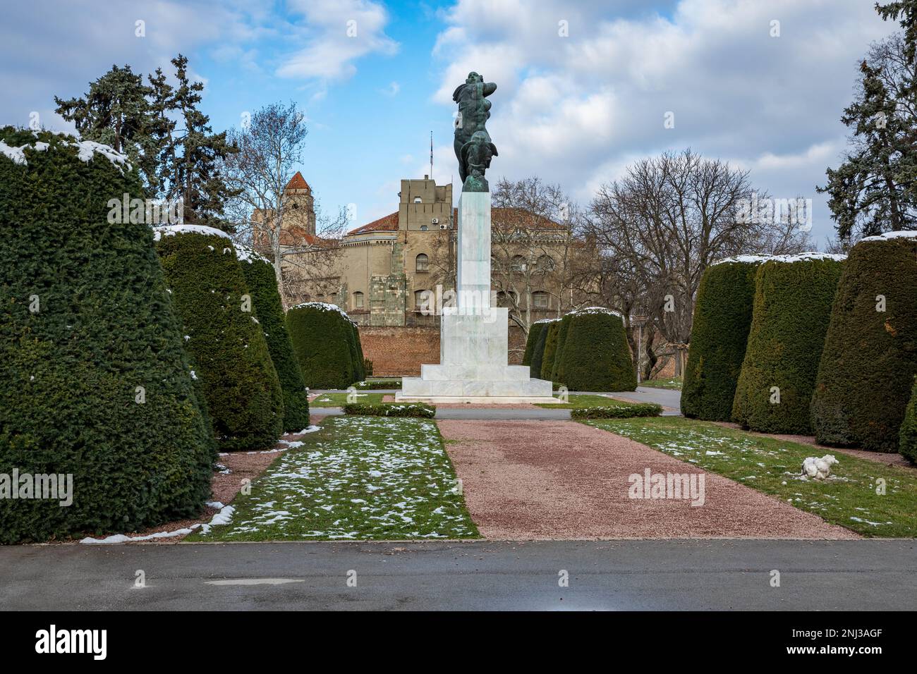 Kalemegdan fortress and Victor monument Belgrade. Serbia. Stock Photo