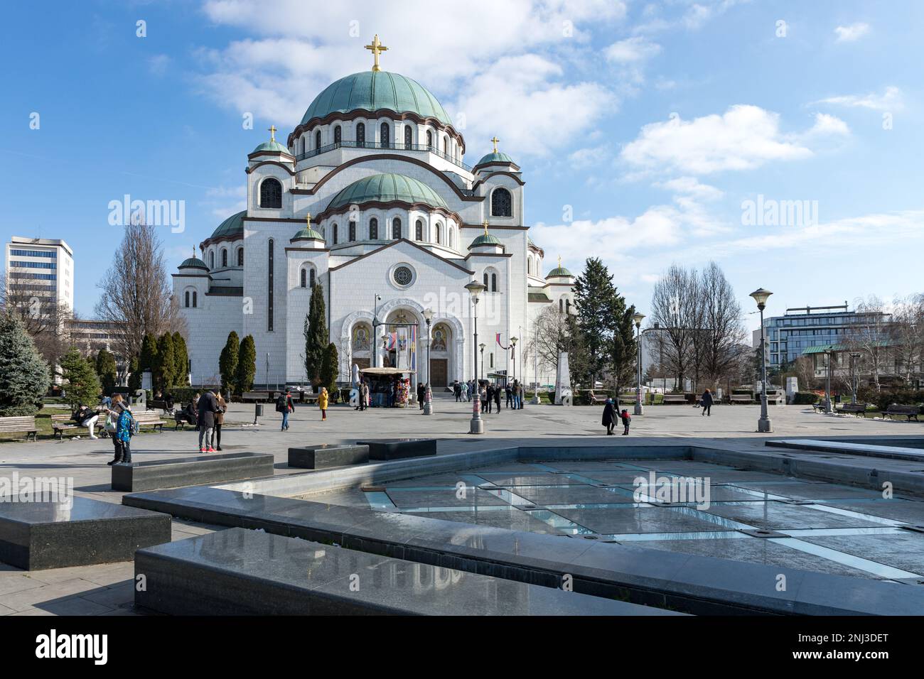 The Cathedral of Saint Sava in Belgrade, Serbia. Largest Serbian Orthodox church in the Balkans
