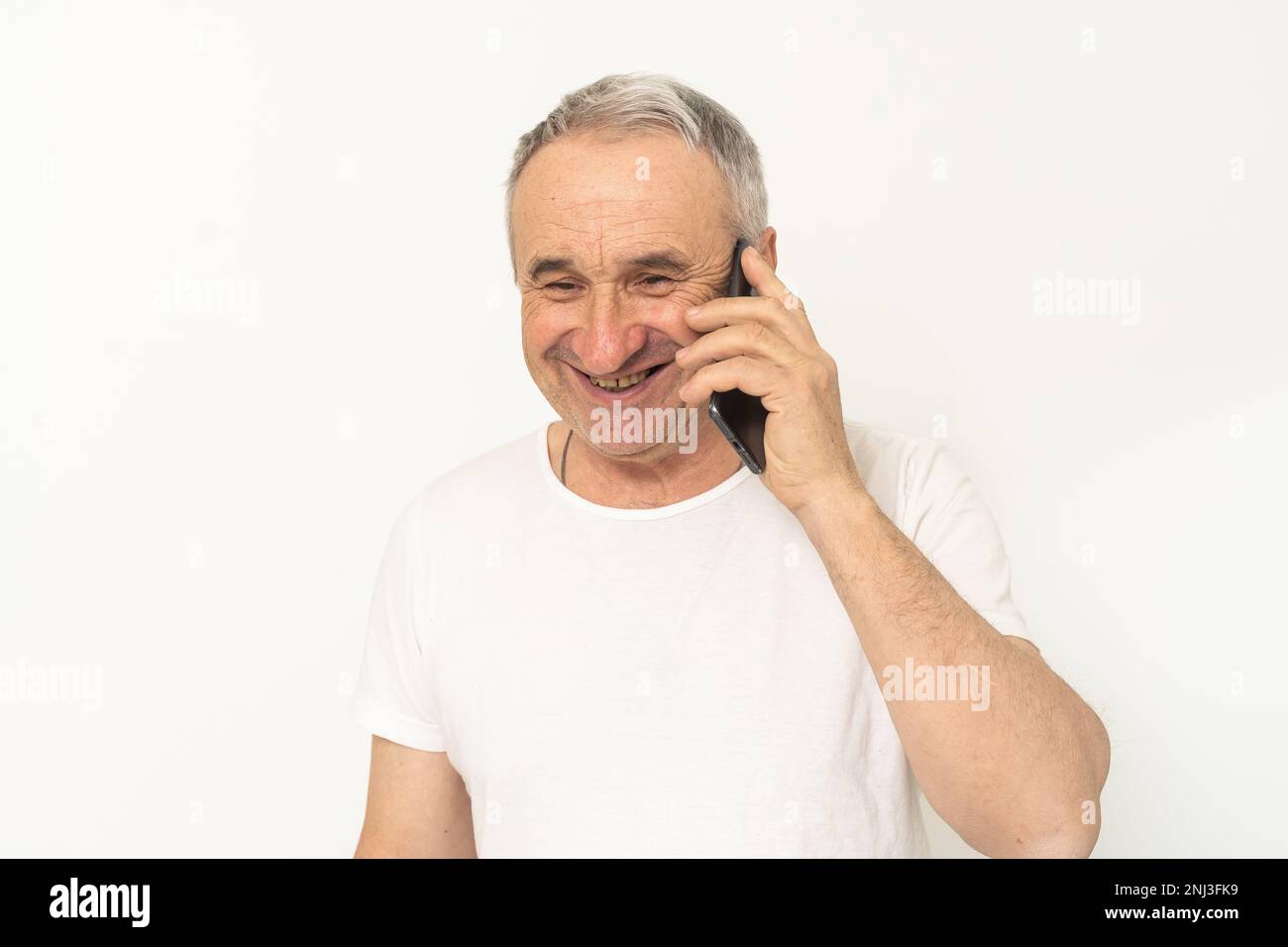 Mature bald bearded man using hi-res stock photography and images - Alamy