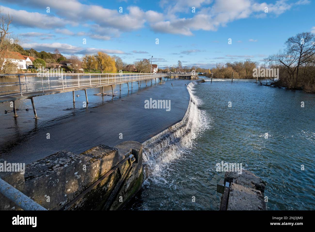 River Thames at Hambledon weir near Henley-on-Thames,  Oxfordshire, England, UK Stock Photo