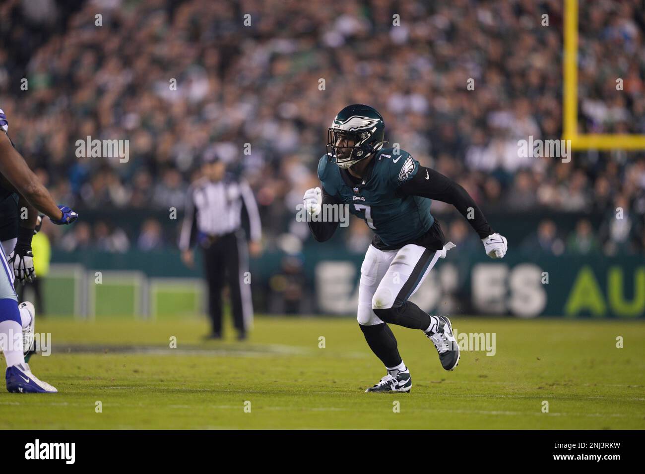 PHILADELPHIA, PA - OCTOBER 16: Philadelphia Eagles running back Miles  Sanders (26) is upended during the game between the Dallas Cowboys and the  Philadelphia Eagles on October 16, 2022 at Lincoln Financial