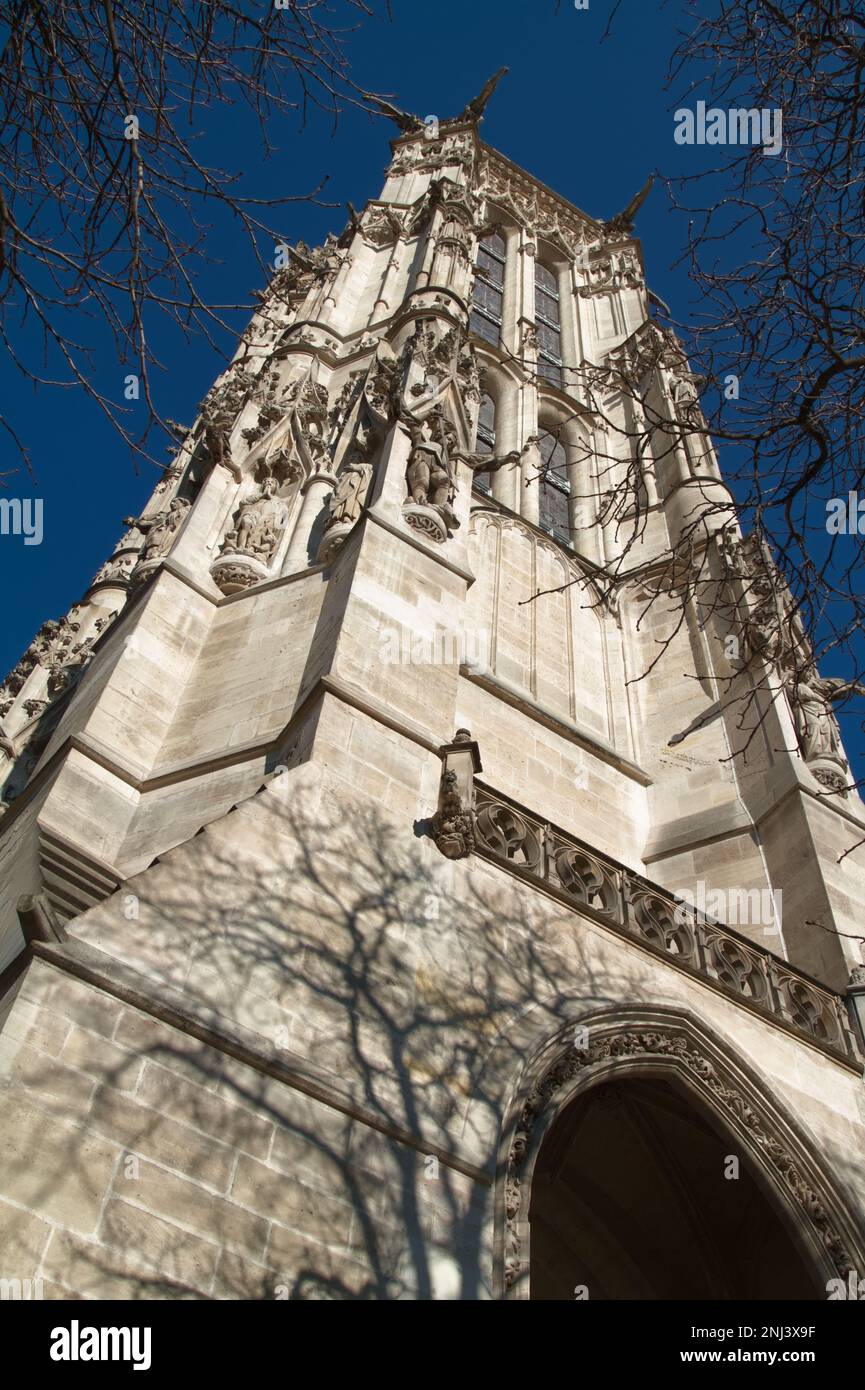 View Looking Up The Saint Jacques Gothic Tower Remains Of The Church