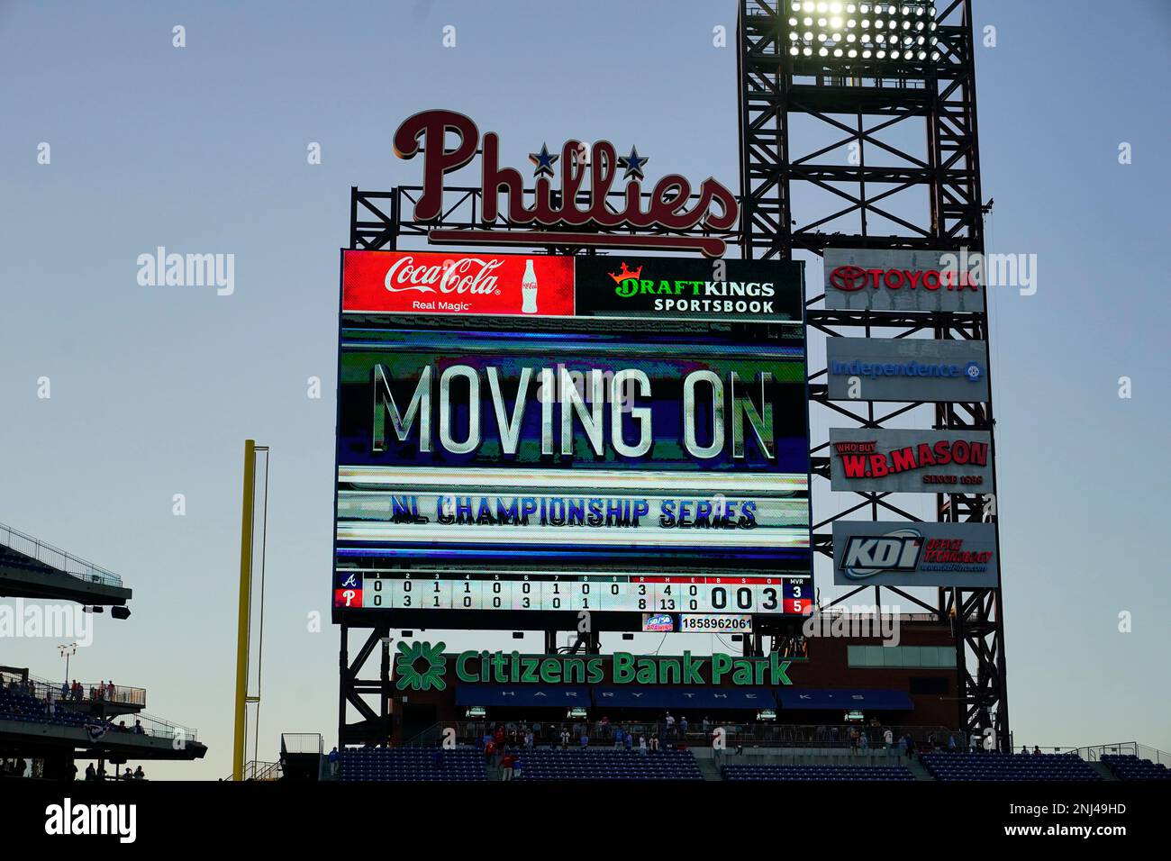 PHILADELPHIA, PA - OCTOBER 15: The Philadelphia Phillies Fans do the tomahawk  chop during the sixth inning of Game 4 of the NLDS between the Atlanta  Braves and the Philadelphia Phillies on