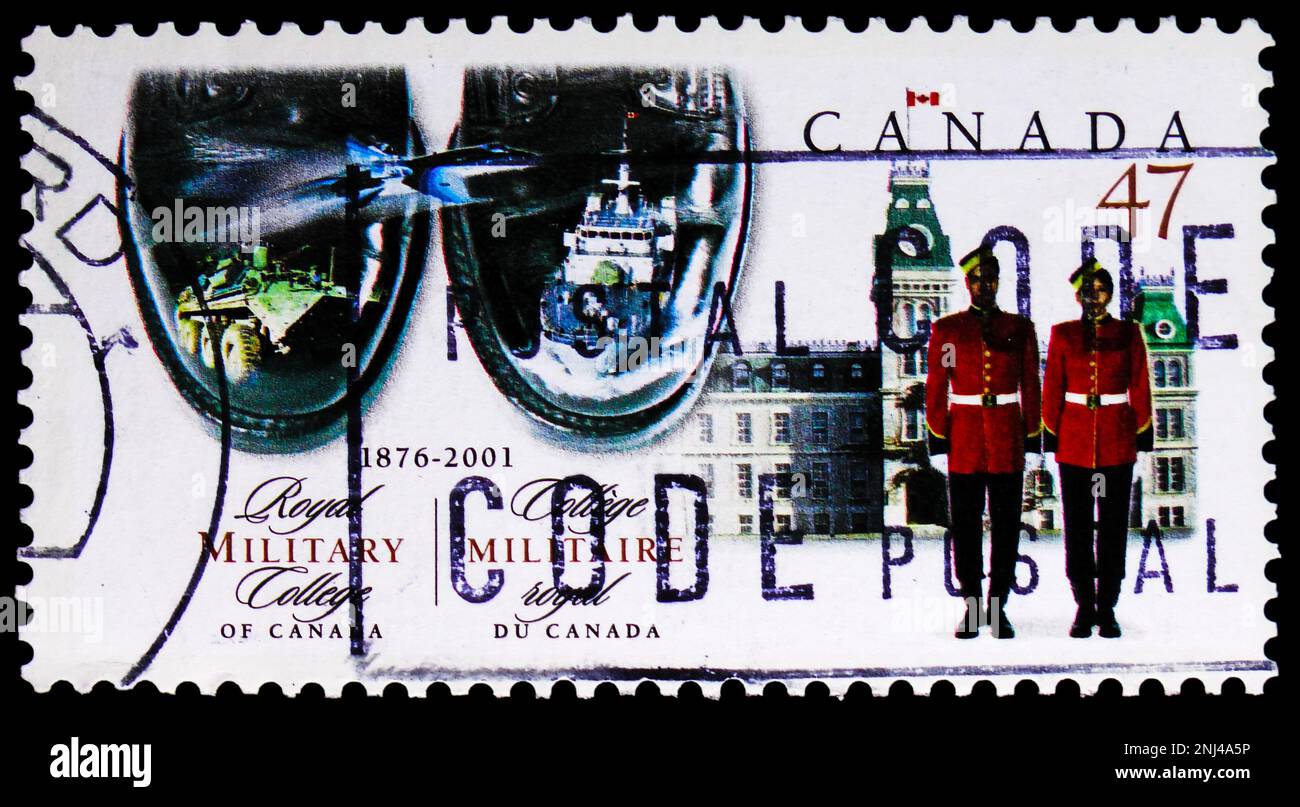 MOSCOW, RUSSIA FEBRUARY 15, 2023 Postage stamp printed in Canada