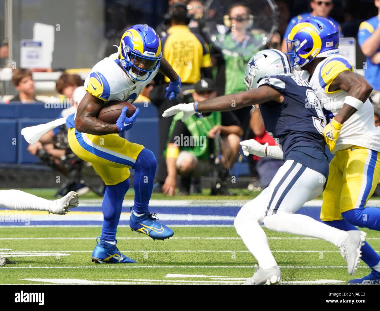 INGLEWOOD, CA - OCTOBER 09: Cam Akers #3 of the Los Angeles Rams