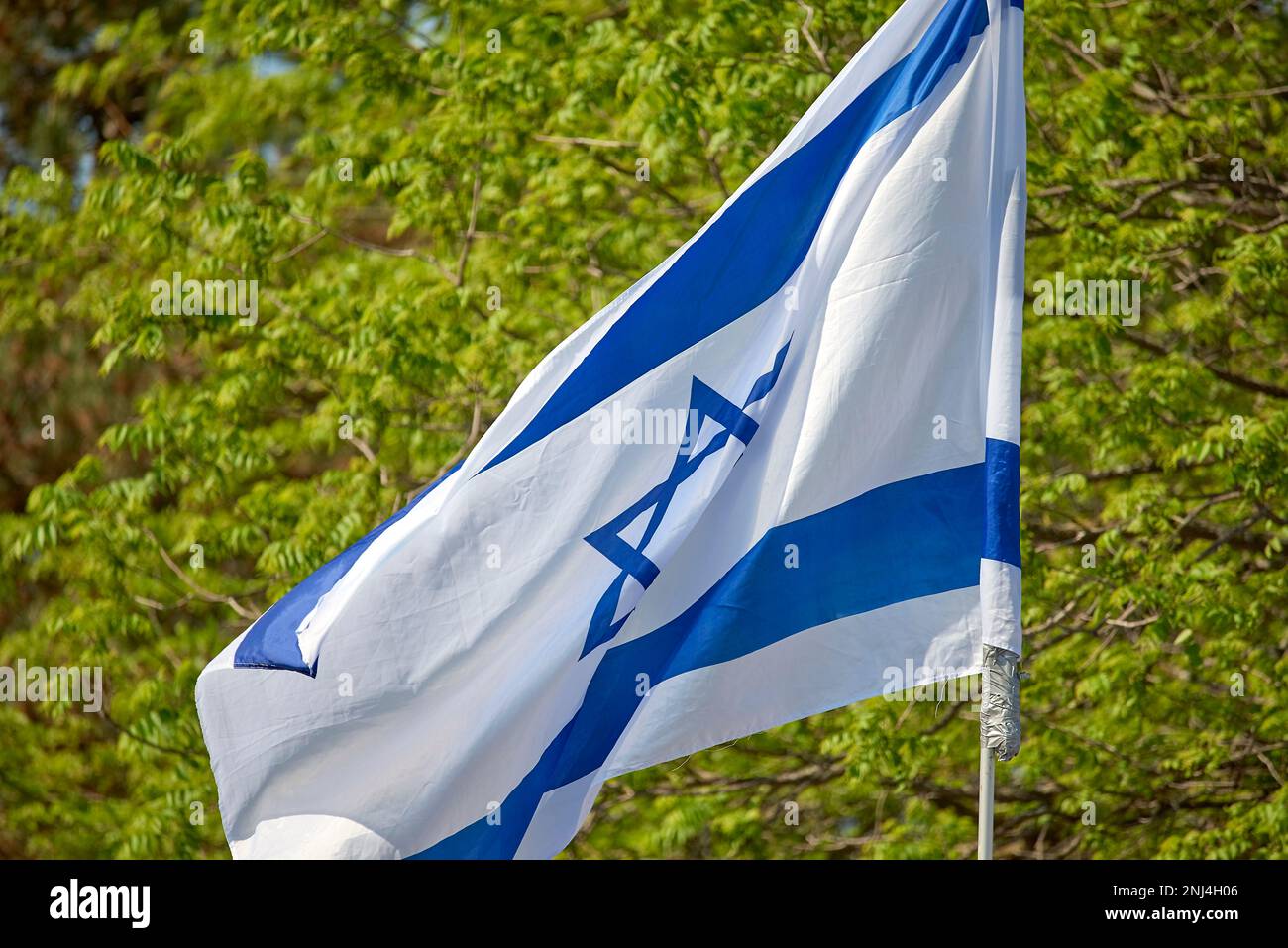 An Israeli flag flying during Toronto's Walk with Israel Stock Photo ...