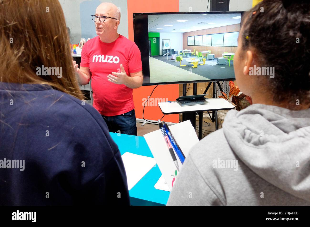 Hazleton Area School District students Elia Tito and Sujeiidy Ortiz