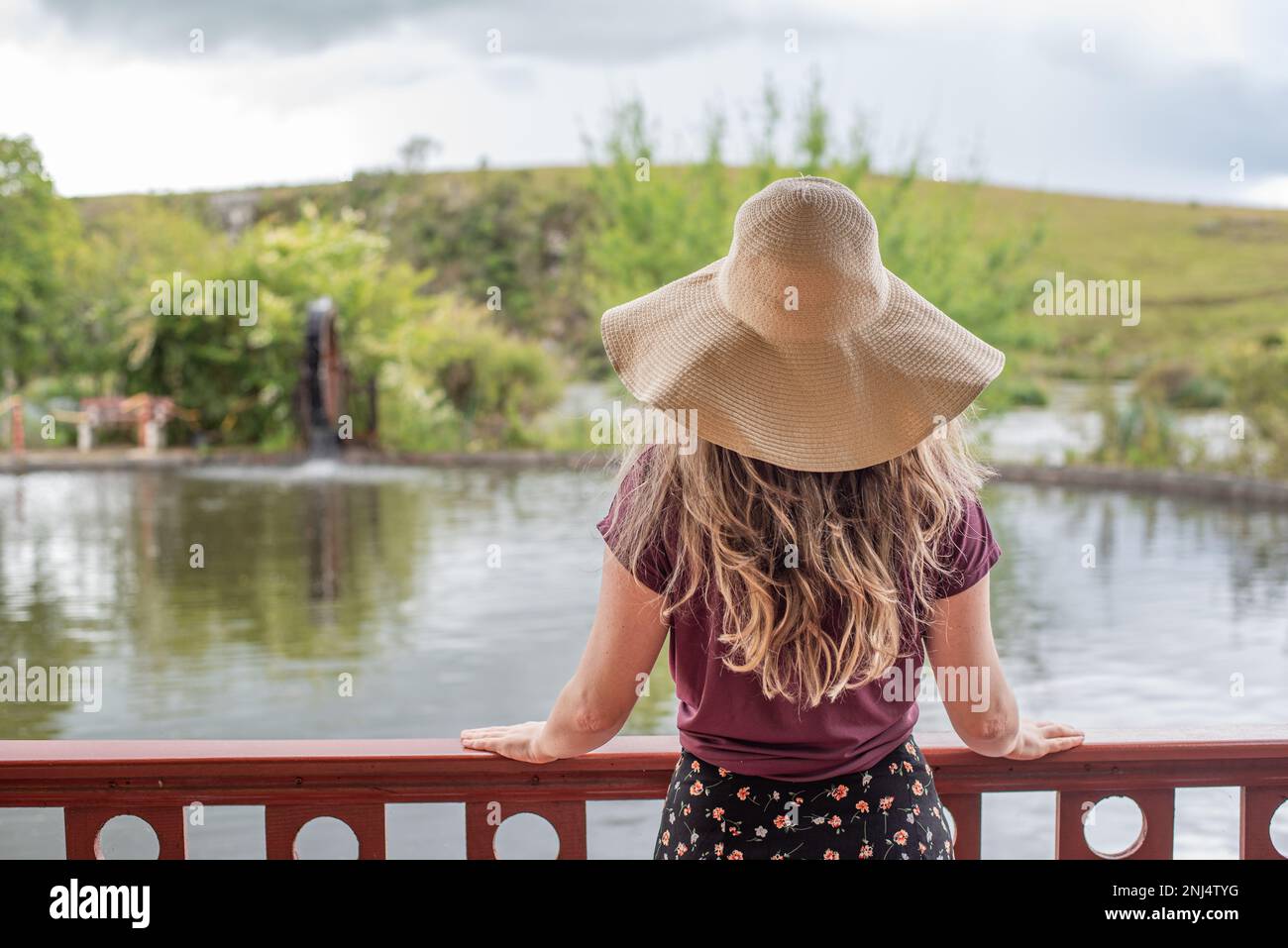 Elegant woman and rear view hi-res stock photography and images - Alamy