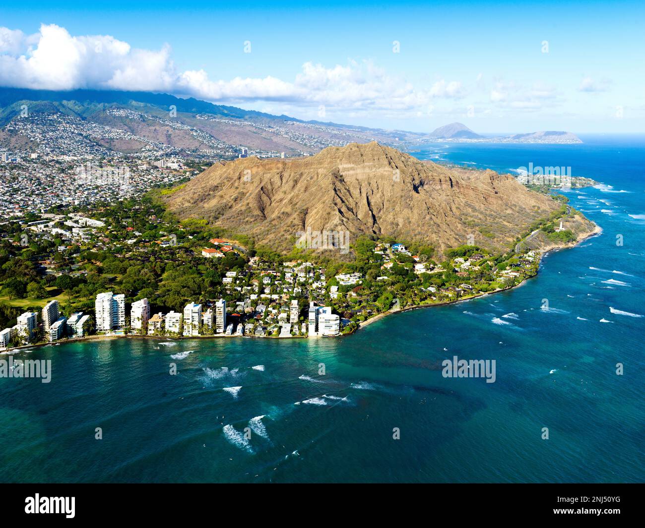 Aerial Photography,Helicopter Diamond Head Crater Honolulu,Oahu,Hawaii ...