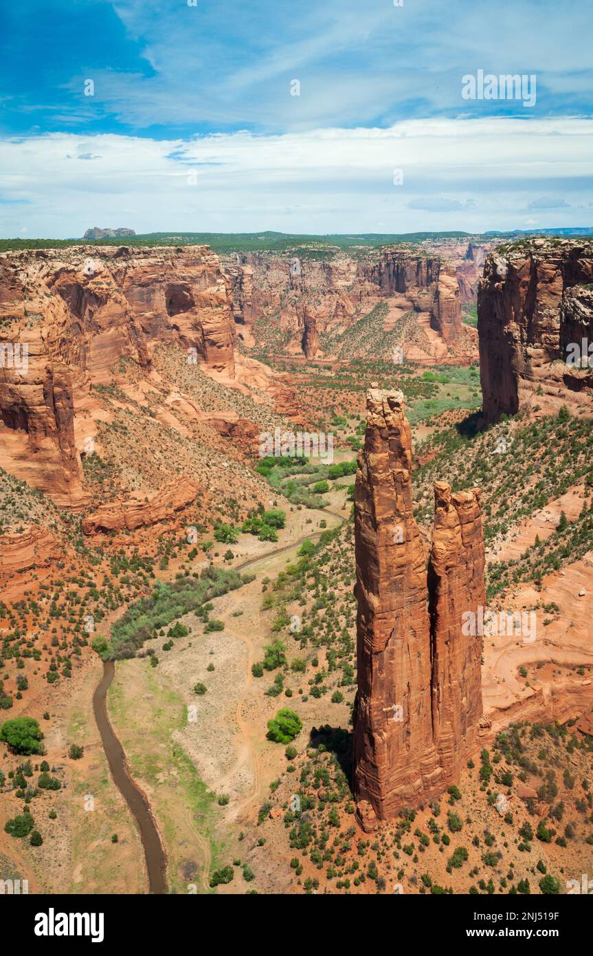 Spider Rock at Canyon de Chelly National Monument Stock Photo
