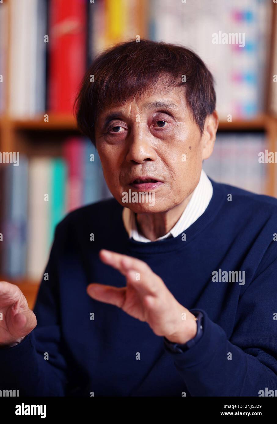 Tadao Ando, Japanese self-taught architect, poses for photo during an ...