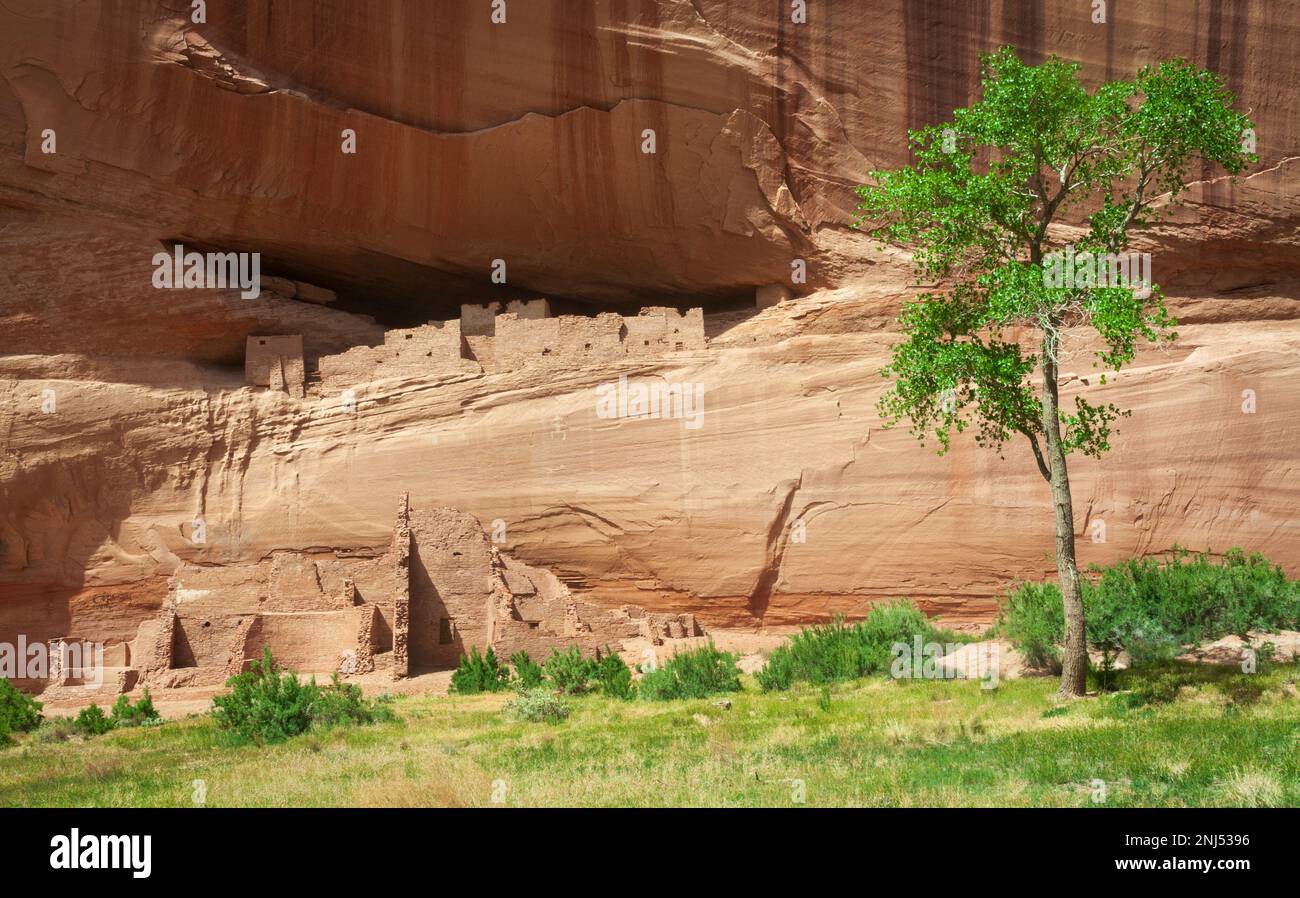 White House ruins at Canyon de Chelly National Monument Stock Photo