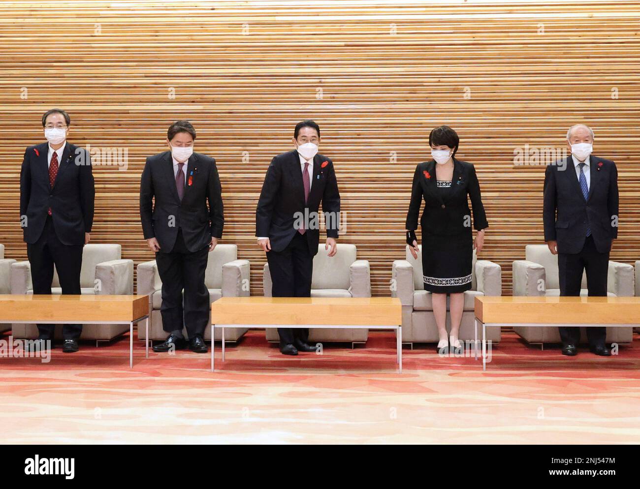 Japan's Prime Minister Fumio Kishida attends a cabinet meeting at the ...