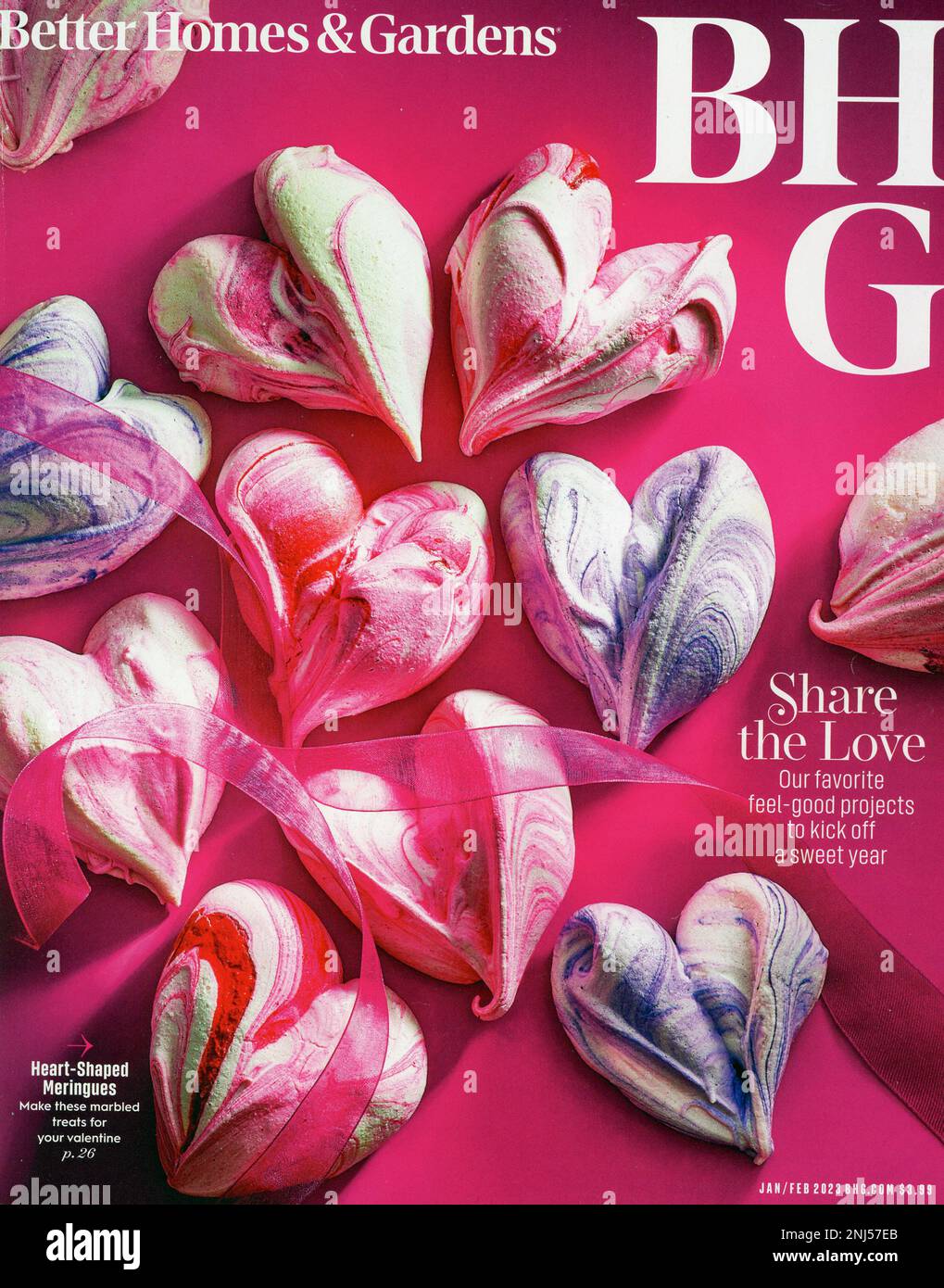"Better Homes & Gardens" Jan/Feb 2023 magazine issue cover Stock Photo