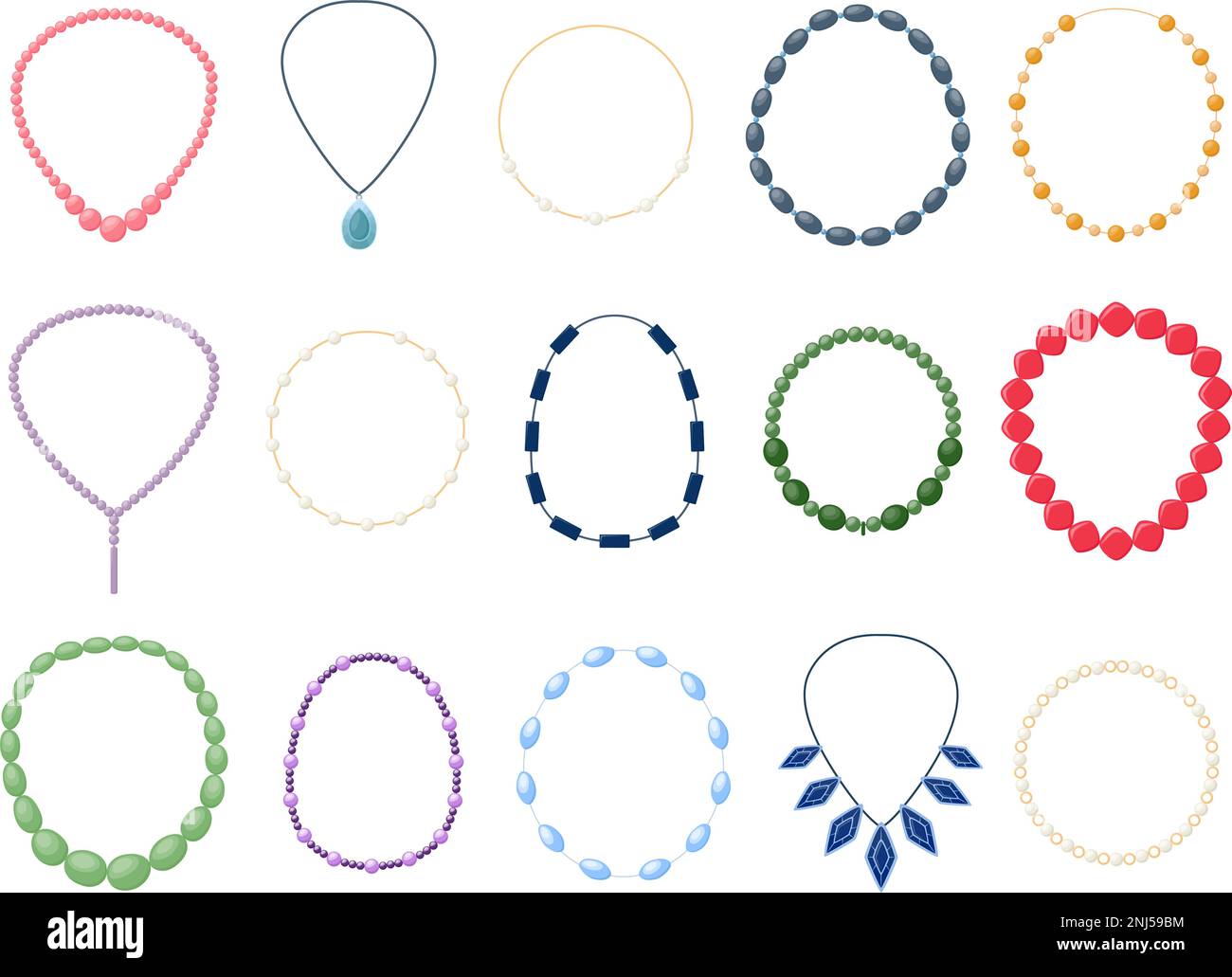 Woman Accessory Vector Vintage accessories white jewelry Stock Vector Images - Alamy
