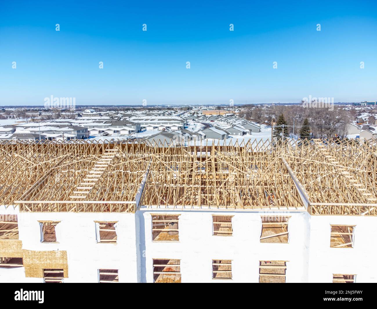 Business complex under construction aerial hi-res stock photography and ...