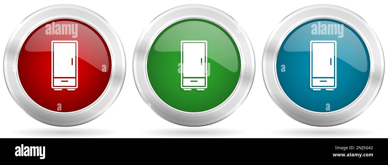 Wardrobe, room, design, interior, furniture vector icon set. Red, blue ...
