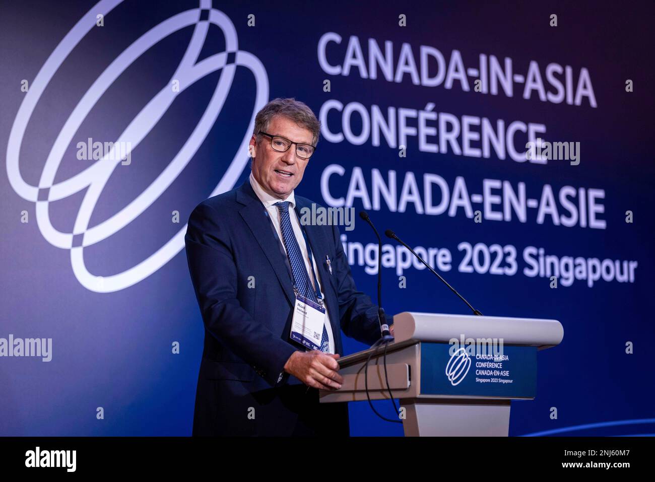 IMAGE DISTRIBUTED FOR ASIA PACIFIC FOUNDATION OF CANADA -Rod Ireland, Managing  Director, CEO, Singapore Branch, Head, Global Markets, Asia Pacific, RBC  Capital Markets giving an introductory luncheon speech at the  CANADA-IN-ASIA CONFERENCE