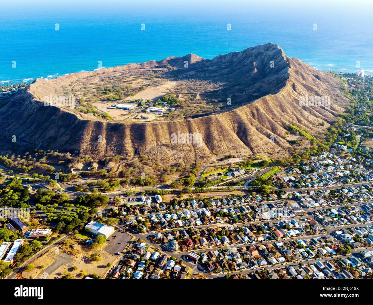 Aerial Photography,Helicopter Diamond Head Crater Honolulu,Oahu,Hawaii ...