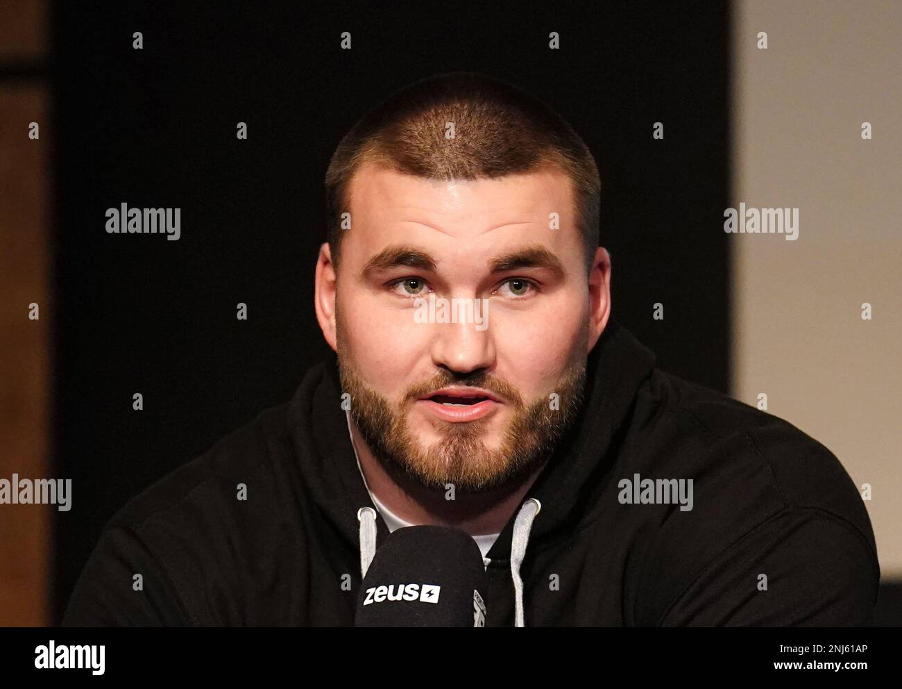 Antonio Zepeda during a press conference at the Leonardo Royal Hotel