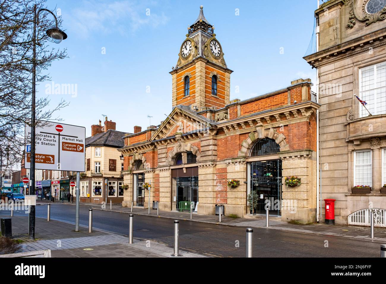 The Market Hall in town centre of Crewe Cheshire UK Stock Photo - Alamy