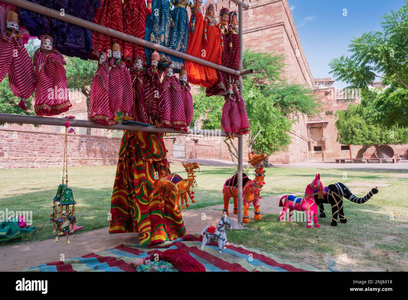 Hand made Rajasthani colourful dolls of Raja Rani,Camel,horse and ...