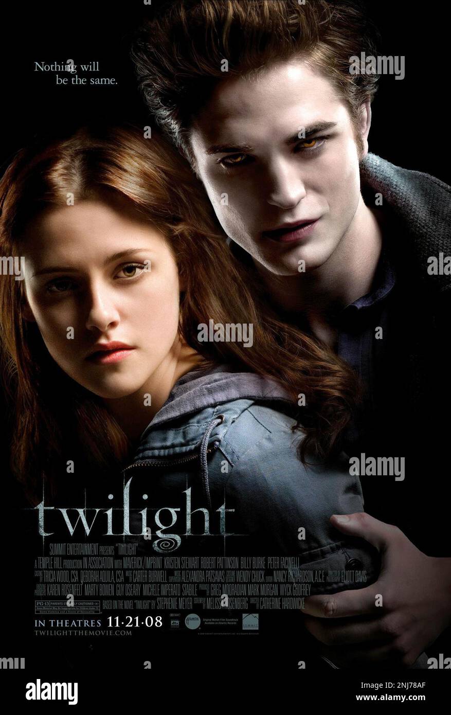 Twilight  Kristen Stewart & Robert Pattinson Stock Photo