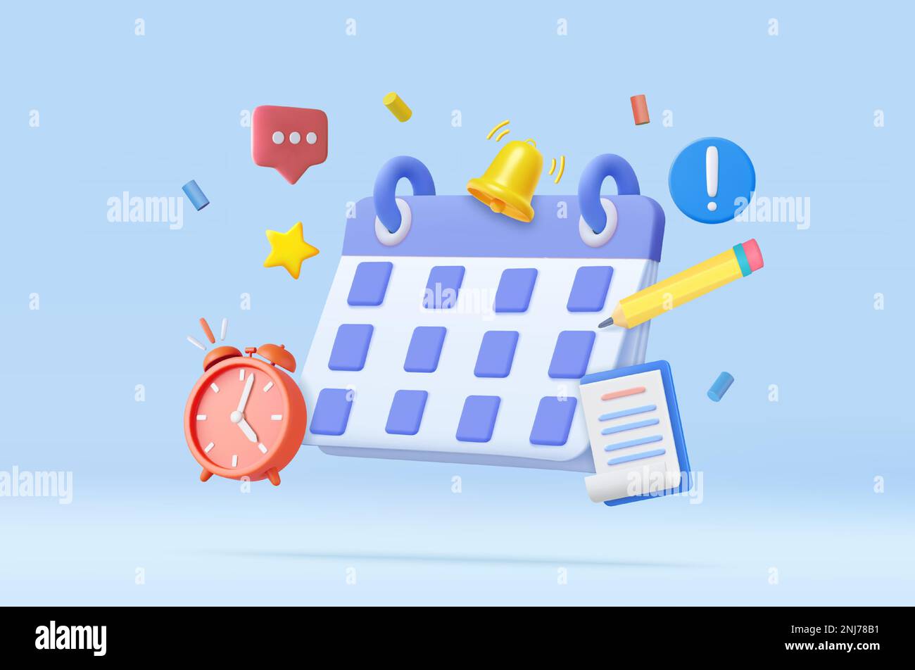3d Calendar concept Stock Vector Image & Art - Alamy
