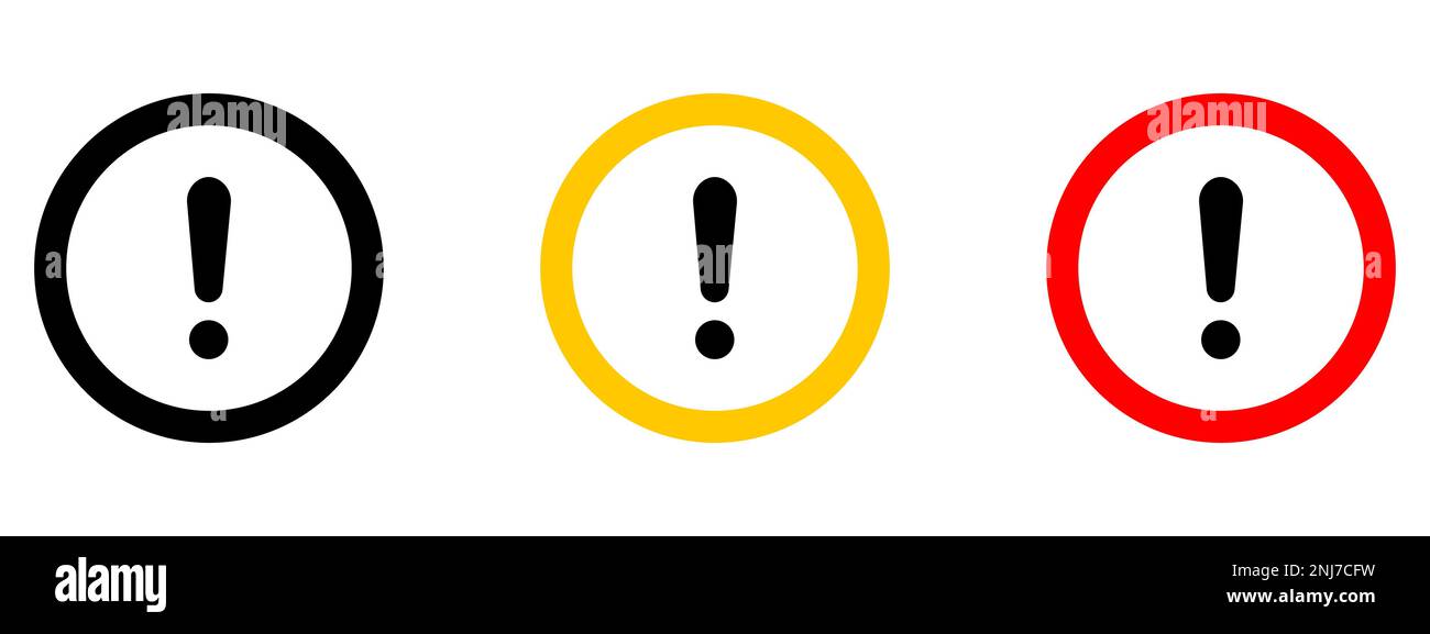 Caution warning signs set. Exclamation marks Stock Vector Image & Art