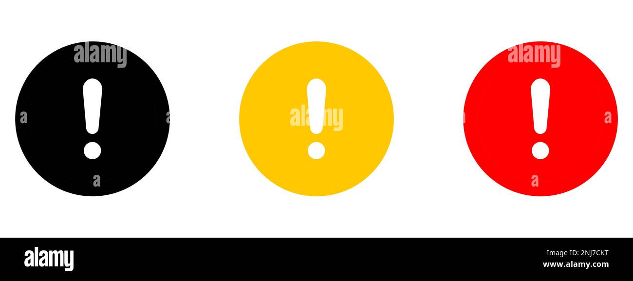 Caution warning signs set. Exclamation marks Stock Vector Image & Art