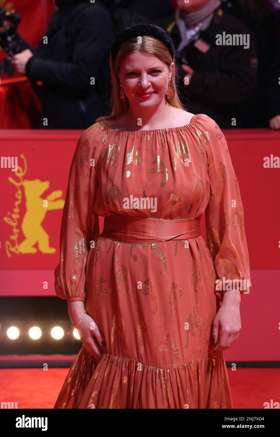 Berlin, Germany. 17th February 2023. Jördis Triebel at the premiere gala screening for the film Someday We’ll Tell Each Other Everything (Irgendwann Werden Wir Uns Alles Erzählen) at the 73rd Berlinale International Film Festival, Berlinale Palast. Credit: Doreen Kennedy/Alamy Live News. Stock Photo