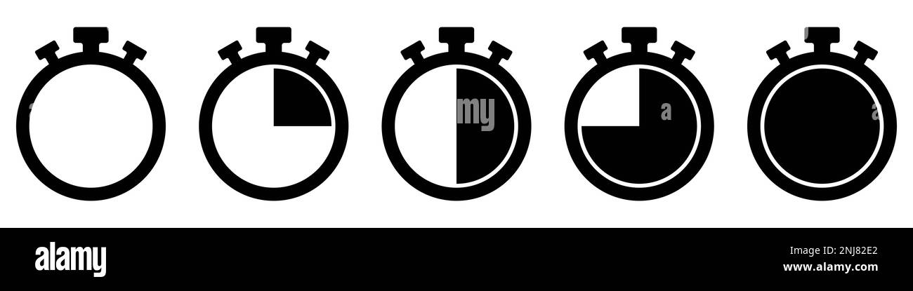 Timers icon on transparent background. Isolated vector elements. Stopwatch symbol Stock Vector
