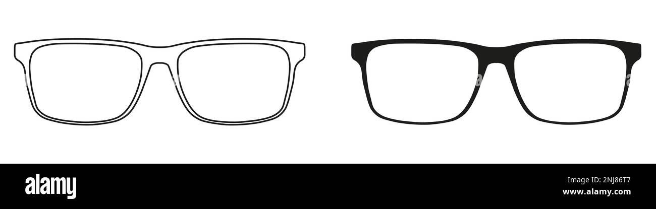 A set of glasses isolated. Vector glasses model icons. Sunglasses ...