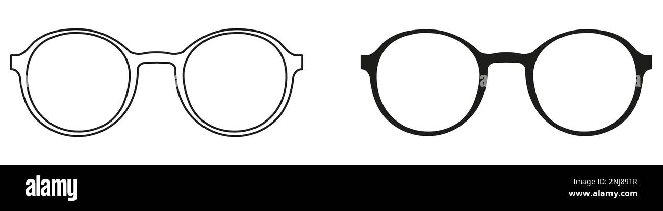 A set of glasses isolated. Vector glasses model icons. Sunglasses ...