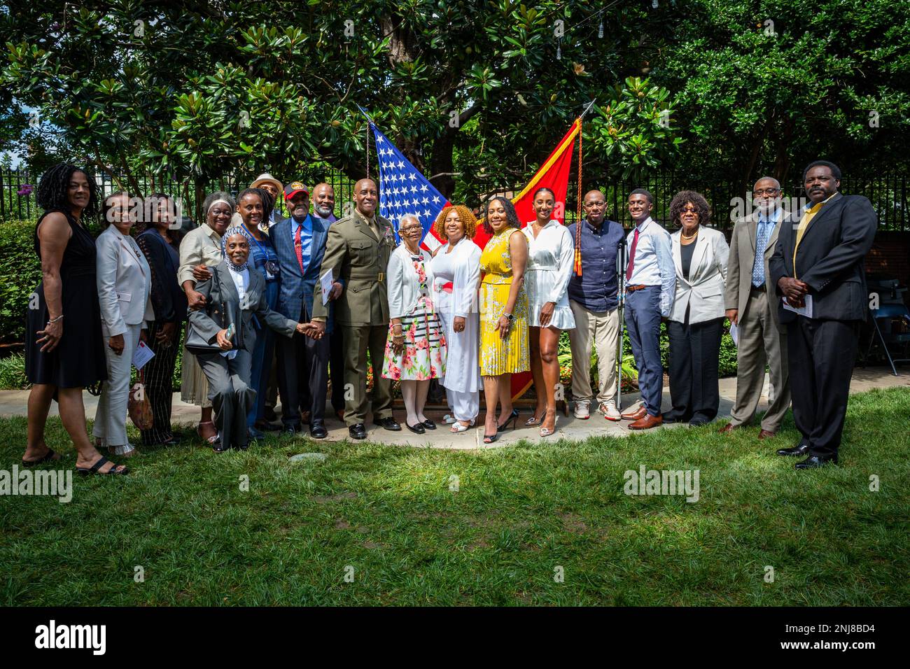 U.S. Marine Corps Gen. Michael E. Langley and his family pose for a ...
