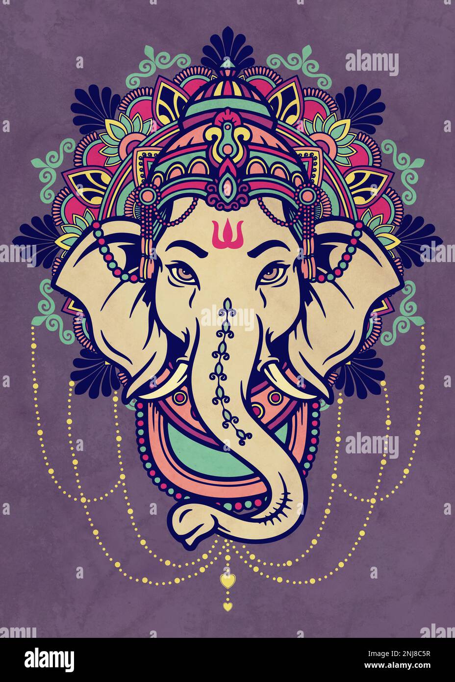 Lord Ganesha - Indian Elephant God Stock Photo