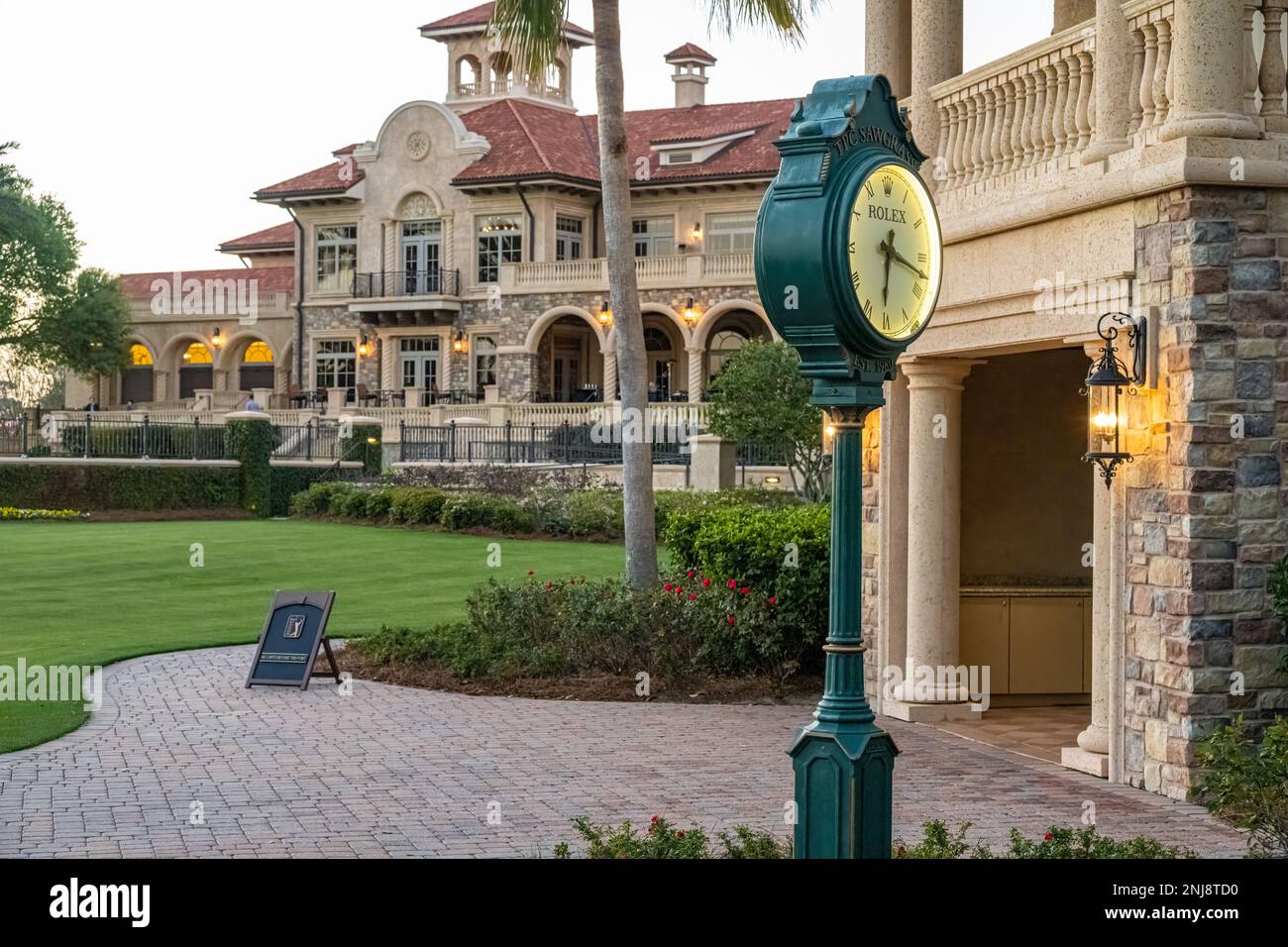 TPC Sawgrass Clubhouse on the THE PLAYERS Stadium Course in Ponte Vedra Beach, Florida. (USA) Stock Photo